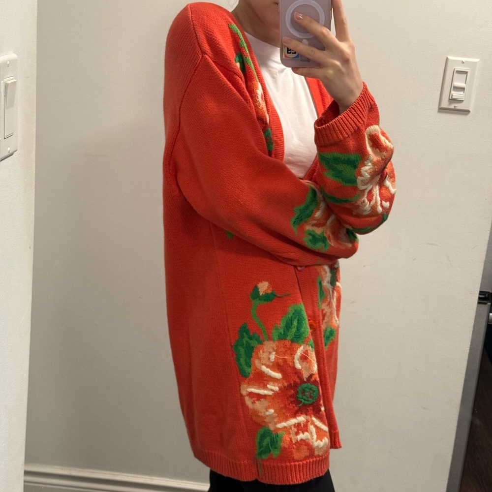 Vintage 1990s Embroidered Cardigan - L - Picture 4 of 15